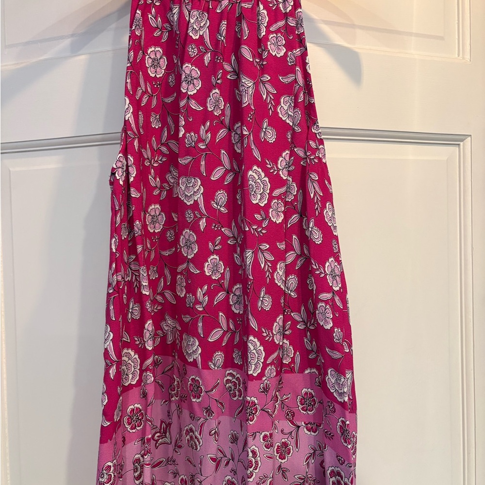 LOFT Fuchsia Floral Blouse